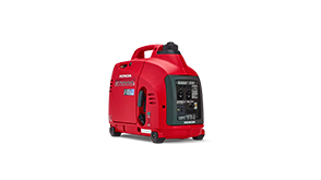 3/4 front side view of Ultra-Quiet 1000i generator on white space. 