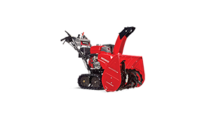 3/4 front side view of 32-inch Track Drive ES snowblower on white space.  